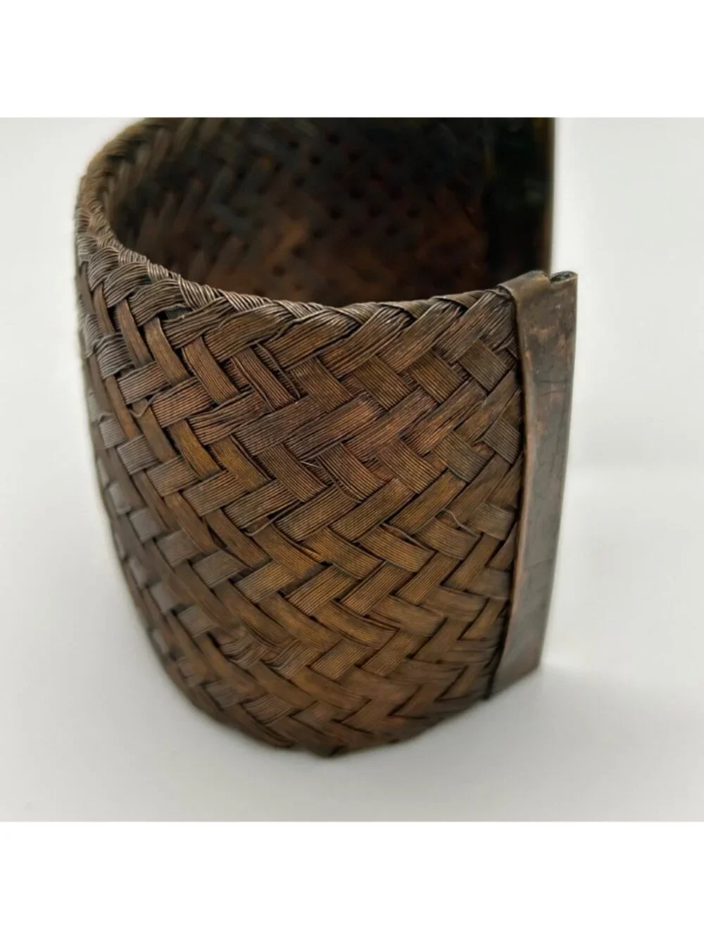 Sarah Cavender Metalworks Woven Copper-tone Cuff Bracelet Wide Design Handmade